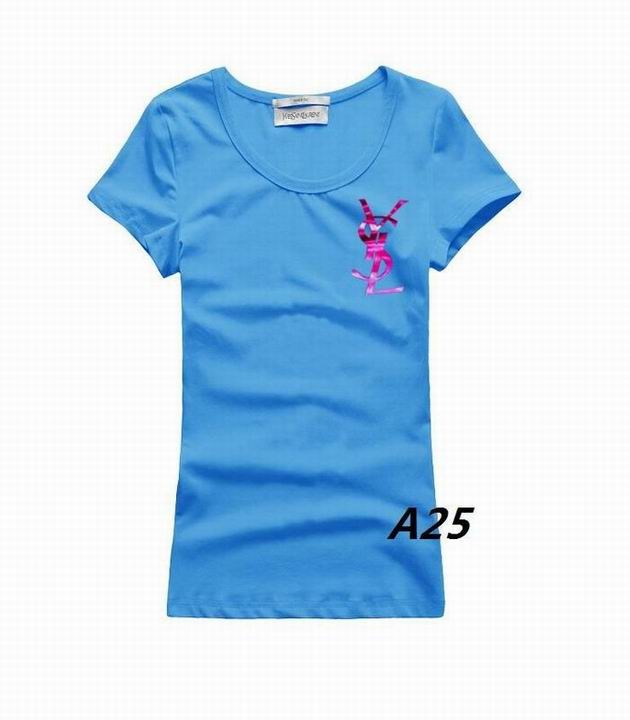 YSL short round collar T woman S-XL-146